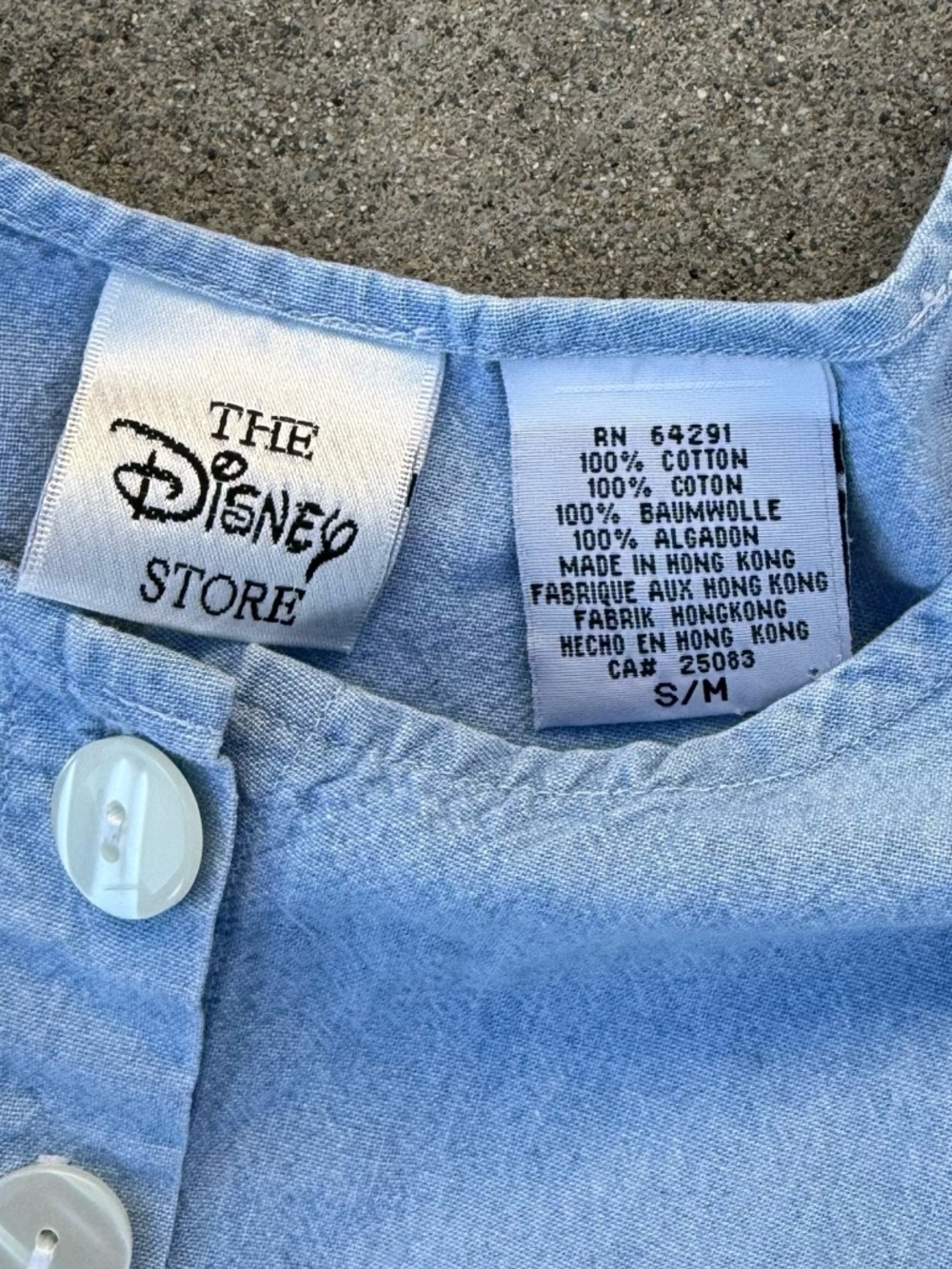 Vintage Winnie the Pooh dress the Disney store dress patch pockets summer S/M - Picture 3 of 5